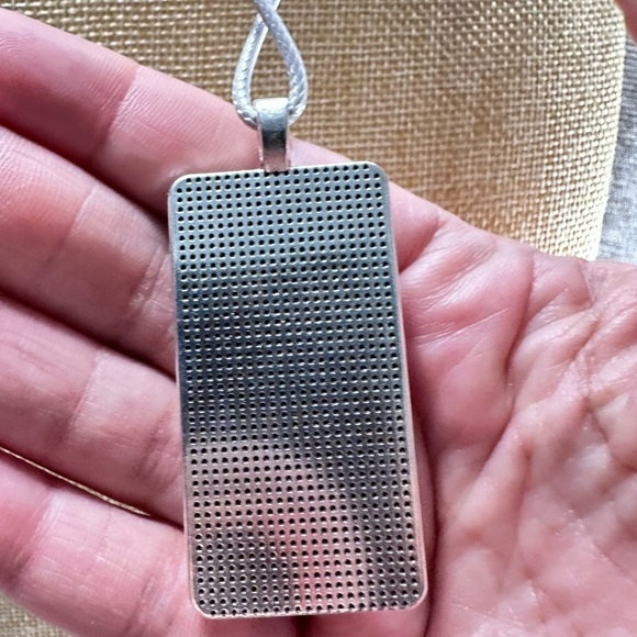 Pendant Necklace Artisan Unique OOAK Handmade Hand painted 2x1  abstract  4174 B - Picture 4 of 8